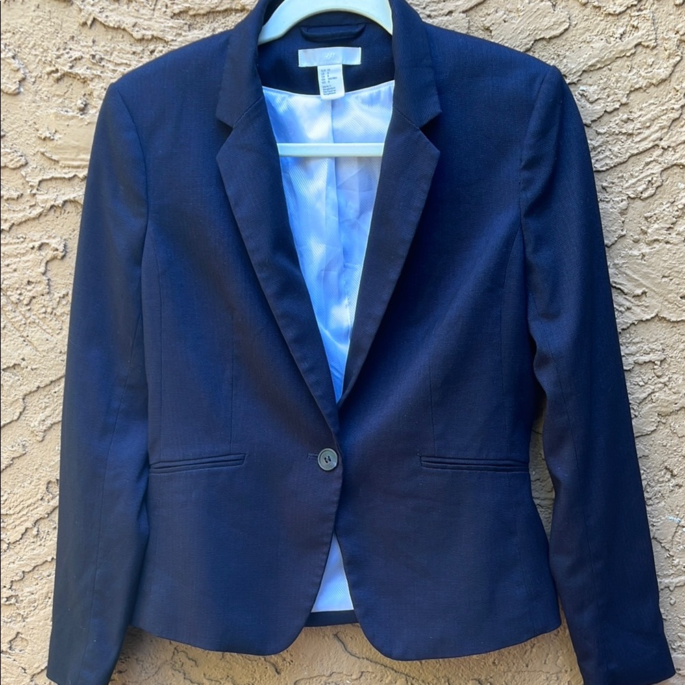 2/$30 H&M Blue Blazer Tailored Suit Jacket